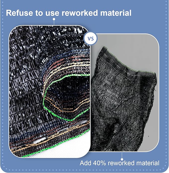 LOVE STORY 8x16FT 55% Black Shade Cloth Sun Shade Net UV Resistant Mesh Tarp Plant Cover Sunblock Net for Garden,Greenhouse,Vegetables,Flowers