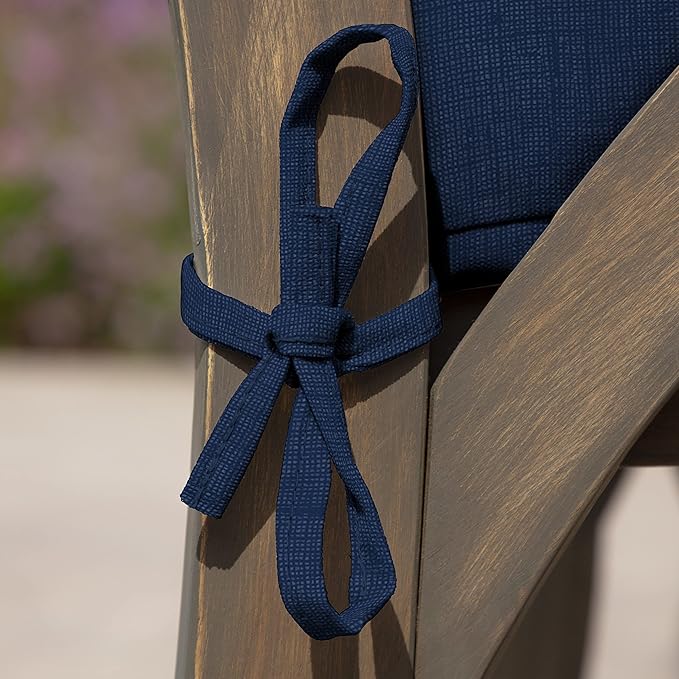 Arden Selections Outdoor Seat Cushion, 19 x 19, Rain-Proof, Fade Resistant 19 x 19, Sapphire Blue Leala (Pack of 4)