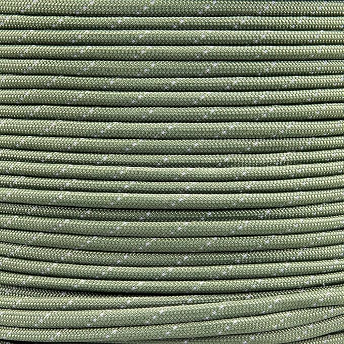 Paracord Planet Reflective 550lb Paracord – 7 Strand Type III Nylon Parachute Cord for Outdoor Visibility, Hiking, and Crafting – 30+ Colors and 4 Length Options