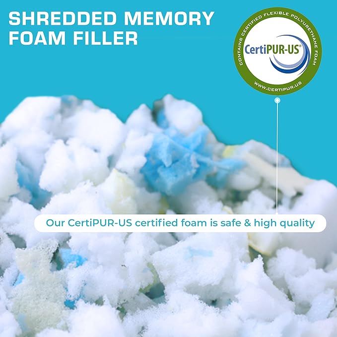 Xtreme Comforts Memory Foam Pillows Made in The USA - Queen Size, Slim Cooling Pillow for Sleeping on Side, Back & Stomach - Firm and Soft Bed Pillows