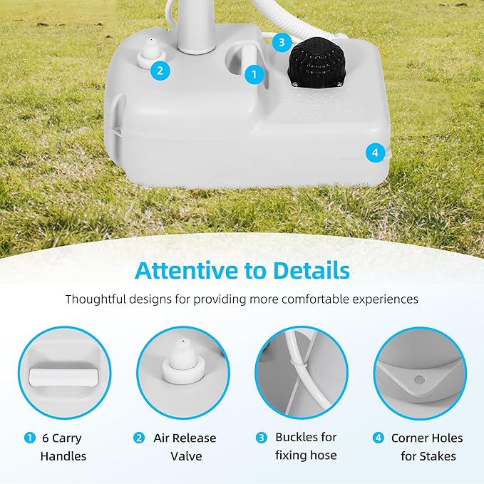 YITAHOME Portable Sink Camping Hand Washing Station, 17 L Wash Basin Stand with 24L Recovery Tank, Rolling Wheels, Soap Dispenser, Towel Holder, for Garden, Outdoor, Travel, Boat, Gather, Worksite