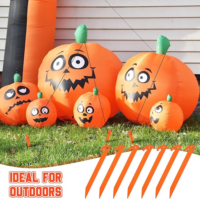 Deekin Plastic Tent Stakes 9 Inch Heavy Duty Tent Pegs Spike Hook Stakes for Summer Beach Garden Decorations Camping Outdoor Lawn Tarp