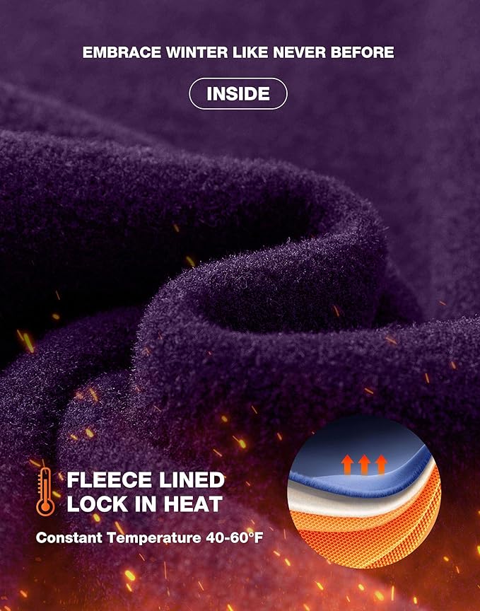 G Gradual Women's Fleece Lined Pants Water Resistant Winter Thermal Flare Leggings Hiking Snow Pants for Women 4 Pockets