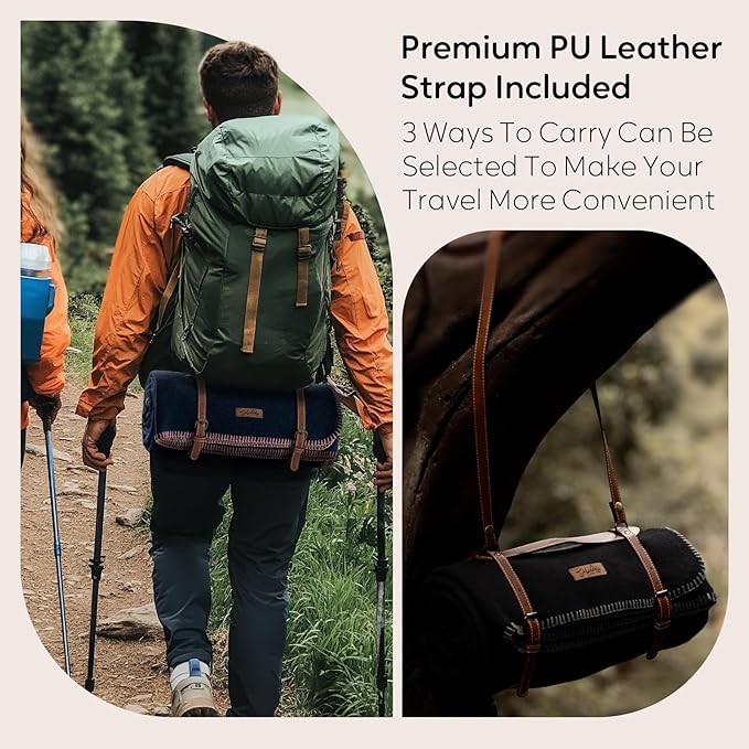 100% Wool Blanket, 48" x 62", Warm, Thick, Washable, Military Wool Blanket, Great for Camping, Outdoors, Sporting Events, Survival Kits