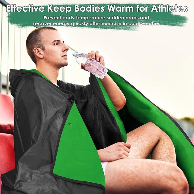 Catalonia Waterproof Stadium Blanket, Windproof Wearable Poncho for Football Sideline & Sports Events for Fans, Portable, Durable Outdoor Blanket for Camping & Tailgating