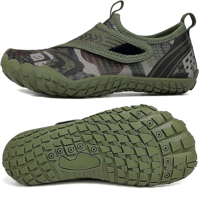 UBFEN Water Shoes for Kids Boys Girls Aqua Socks Barefoot Beach Sports Swim Pool Quick Dry Lightweight Toddler Little Big Kid