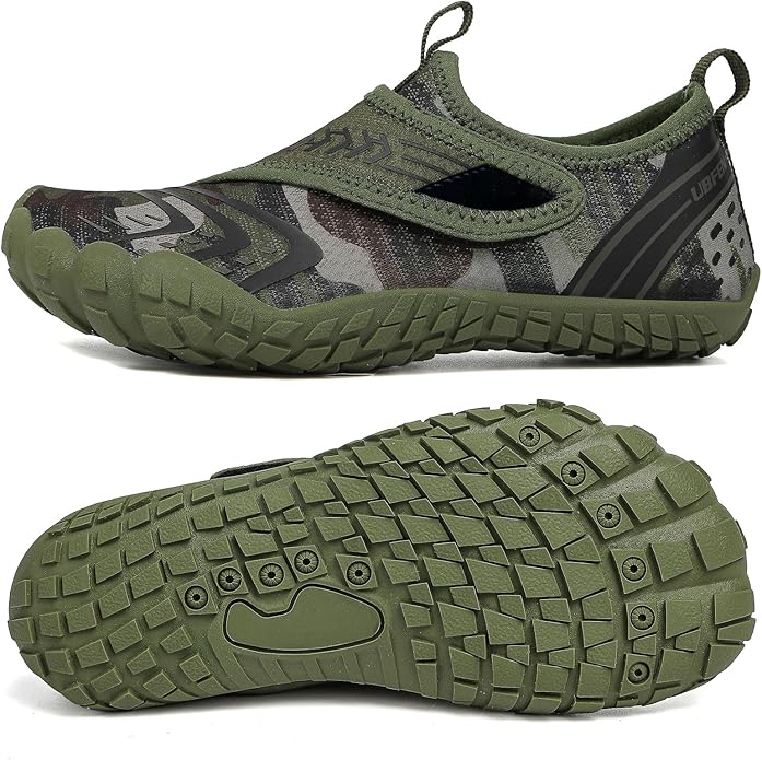 UBFEN Water Shoes for Kids Boys Girls Aqua Socks Barefoot Beach Sports Swim Pool Quick Dry Lightweight Toddler Little Big Kid