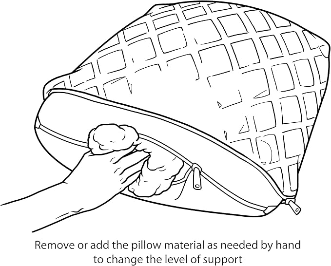 Adjustable Memory Foam Neck Pillow Cooling Fabric Queen