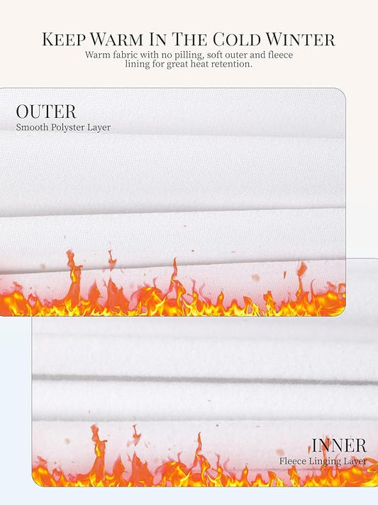 VZV Thermal Underwear for Women, Long Johns for Women Thermal Sets Fleece Lined Base Layer Top and Bottom Set