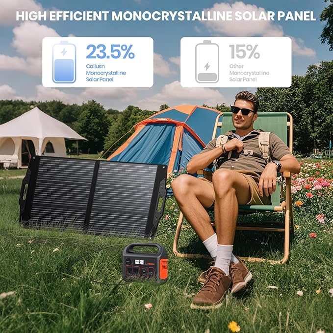 [Upgraded] FlexSolar 100W Portable Solar Panel for Power Station,Foldable Solar Charger with Adjustable Kickstand,QC3.0 USB-A/USB-C/M-C-4 Output IP67 Waterproof Solar Panels for Camping RV Emergency