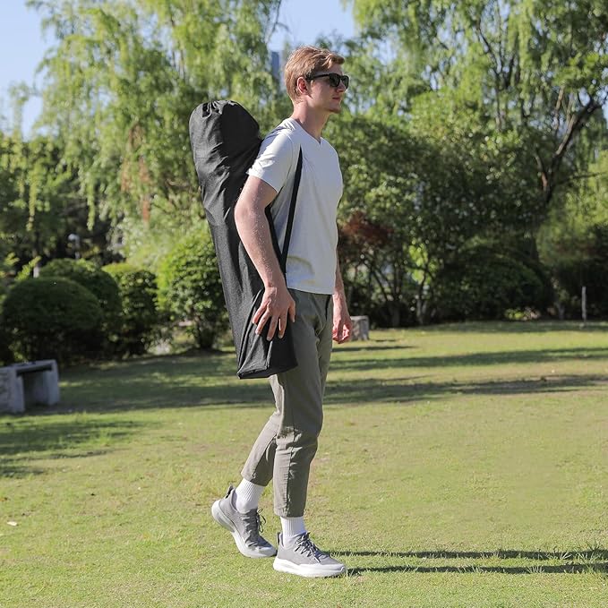 Oversized Folding Camping Chairs - 450 LBS Support Heavy Duty Camp Chair with Padded Cushion, Portable Outside Chairs with Carry Bag，Cooler, Cup Holder for Outdoor, Lawn, Sports - Black