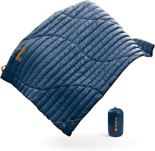 ZOOOBELIVES Ultralight Down Camping Blanket - 1.35lbs, 650 Fill Power Puffy Quilt. Compact & Warm Comforter for Travel, Beach, Hammock, Backpacking - Elevate Your Outdoor Comfort - AlpliveR300
