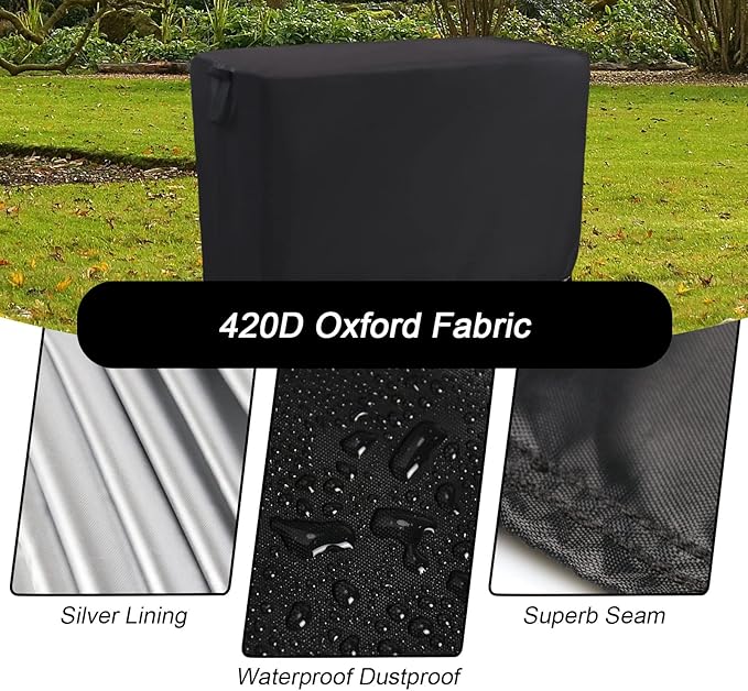 Kingling Grill Cart Cover, Waterproof Outdoor Prep Table Cover 46 Inch Stainless Steel Outdoor Patio Table Covers Rectangular for Metal Prep Cart Protection -46''L x 25''W x 40''H (Black)