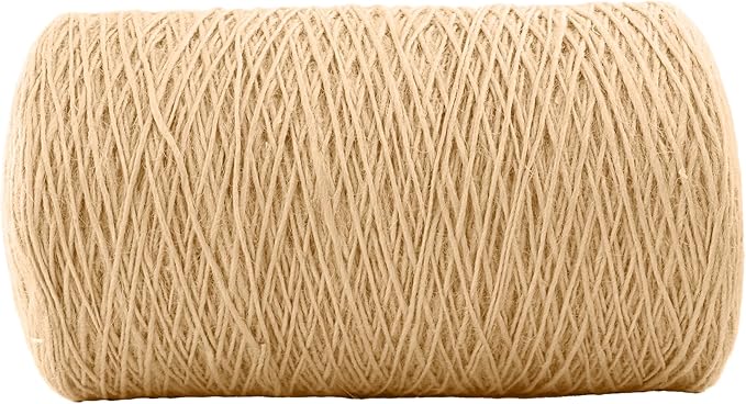 1mm x 2500 Feet Natural Jute Rope, Twine for Gardening Tomato Climbing Plant Tie Floristry Crafts Gift Wrapping Packing Decor