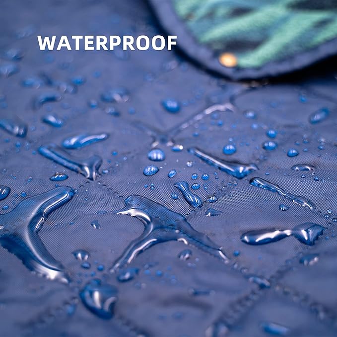 Outdoor Waterproof Blanket, Foldable Fleece Stadium Blanket for Outdoor Sports Event, Camping, Concerts, Car, Pet, Picnics - Windproof, Wearable, Machine Washable 80" x 58"