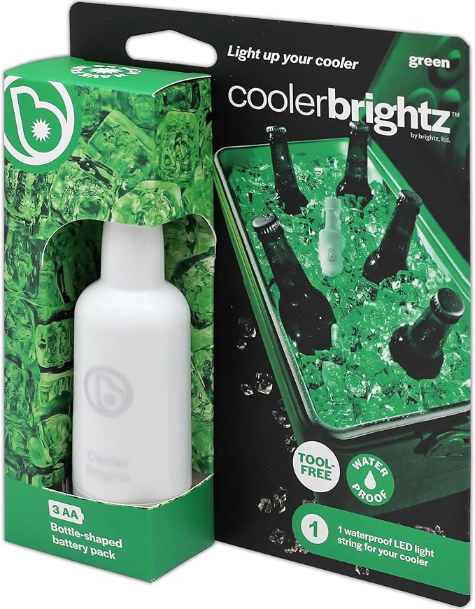 Brightz CoolerBrightz LED Cooler Light Rope, Green - Waterproof Ice Chest Light Rope - Top 2021 Outdoor Camping Gifts & Accessories Perfect Camping Christmas Xmas Gift Present for Men Dad Son Grandpa