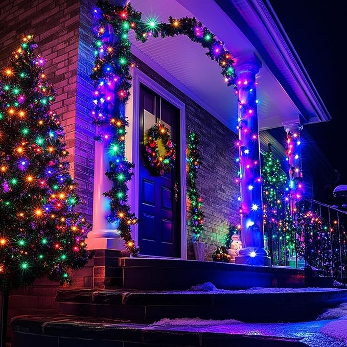 TW Shine Color Changing Fairy Lights, 100 LED 32.8 FT USB RGB Copper Wire Christmas String Lights with Remote & Timer for Indoor Outdoor Xmas Tree Party Wedding Christmas Decorations