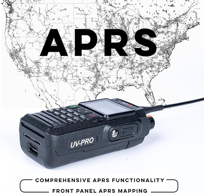 BTECH UV-PRO IP67 Dual Band VHF/UHF Two-Way Radio - APRS, Bluetooth, GPS, Text Messaging, Aviation Band Scanner, NOAA Weather Alerts, USB-C Rechargeable Battery