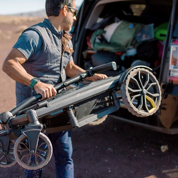 Veer All-Terrain Cruiser | Premium Off-Road Wagon Stroller for Babies, Toddlers, and Kids | Push/Pull/Push-Along Steering for Uneven Terrain | JPMA Certified | Lightweight and Collapsible | 2 Seats