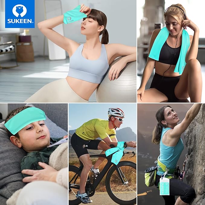 Sukeen Cooling Towel for Neck and Face (40"x12"), Microfiber Bulk Cooling Towels for Athletes Cooling Neck Wraps Instant Cooling Towels for Yoga,Gym,Golf,Running,Fitness and Workout