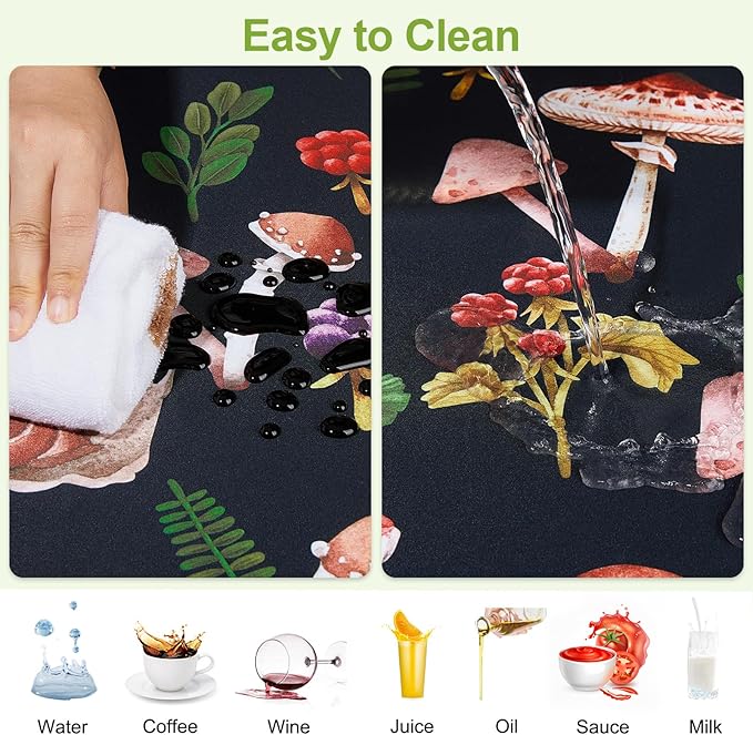 Picnic Table Cover with Bench Covers Portable Table Cloth Built-in Storage Pocket Picnic Table Covers With Elastic Waterproof Camping Essentials for RV Camping