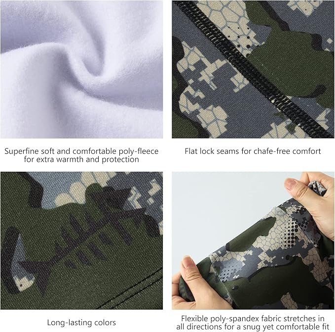 BASSDASH Winter Balaclava Fleece Ski Mask Ninja Hood Neck Warmer Fishing Hunting