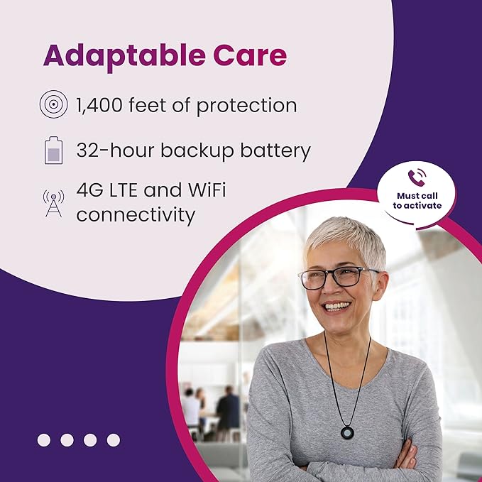 Medical Guardian MGHome Cellular | Medical Alert System for Seniors at Home, Caregiver Call Button | Fast, Reliable 4G Coverage & 24/7 Emergency Operator Care | Monthly Subscription Required