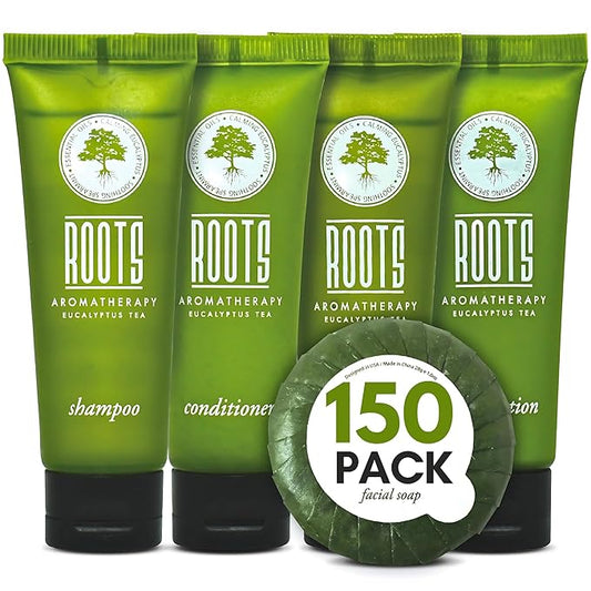 150 Piece Airbnb Essentials for Hosts,Hotel Shampoo & Conditioner Supplies for Guests, Body Wash Lotion & Soap, Travel Size Toiletries Bulk Mini Sets Hygiene Kits Bar Soaps Air Bnb