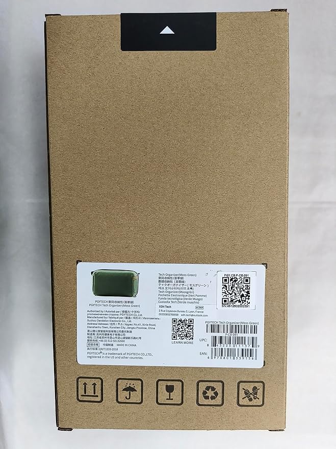 PGYTECH Travel Tech Organizer, Waterproof Tech Pouch, Electronics Accessories Organizer Travel Carrying Case, Organizer Bag for Cord, Phone Batteries, Charger,Photography SD Card, Green