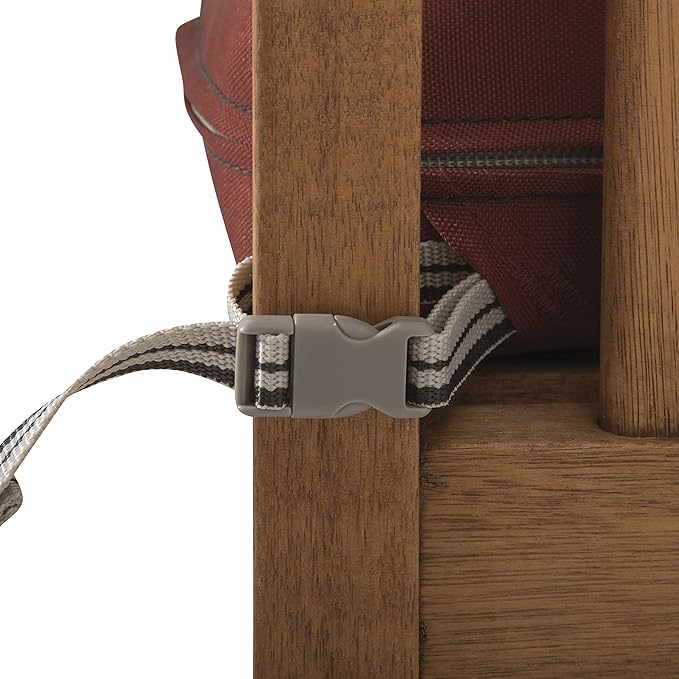 Classic Accessories Ravenna Water-Resistant 19 x 19 x 3 Inch Patio Seat Cushion, Spice, Chair Seat Cushion