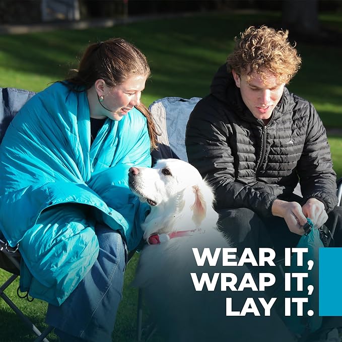 Puffy Blanket for Cold Weather - Down Camping Blanket with Sustainable Insulation, Lightweight & Warm Outdoor Camping Quilt, Water-Resistant, Compact & Packable