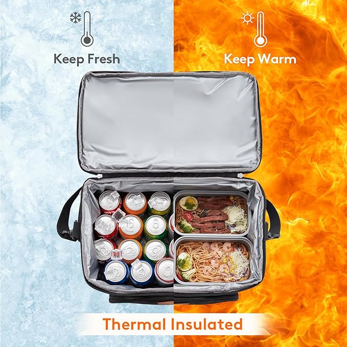 Lifewit Large Cooler Bag Insulated Lunch Bag Lightweight Portable Cool Bag Double Layer for Picnic, Beach, Work, Trip