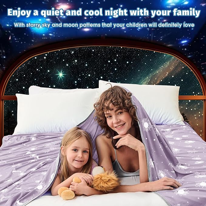 inhand Cooling Throw Blanket (50"x60") - Cooled Blankets for Hot Sleepers Lightweight Breathable Summer Blanket for Sleeping Night Sweats to Keep Cool in The Heat -Crimson Purple