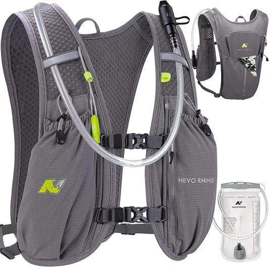 N NEVO RHINO Running Vest, Lightweight Hydration Vest, Insulated Water Backpack with 1.5L Water Bladder for Hiking, Trail, Running,Marathons,Cycling