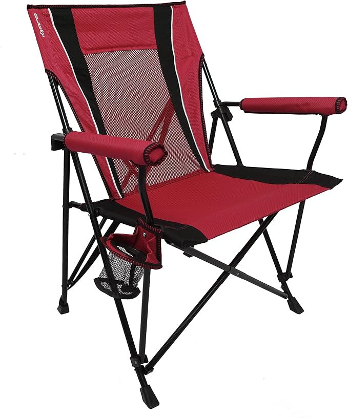 Kijaro Enjoy Versatile Folding Sports, Outdoor Chair & Lawn Chair, Dual Lock Feature, Red Rock Canyon (Hard Arm)