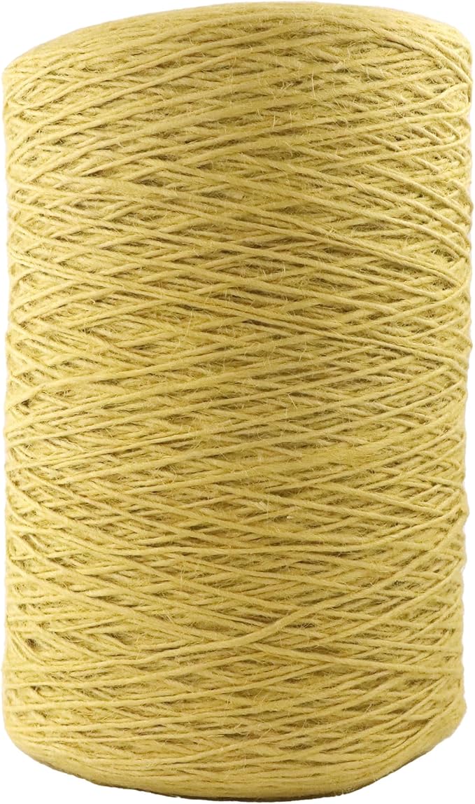 1mm x 2500 Feet Yellow Jute Rope, Twine for Gardening Tomato Climbing Plant Tie Floristry Crafts Gift Wrapping Packing Decor