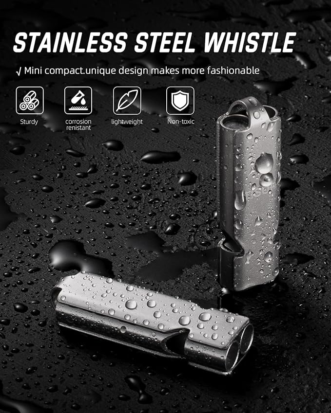 TISUR Loud Emergency Whistles,130db+ Lifeguard Safety Whistle Keychain for Surviva Camping Hiking dog whistle