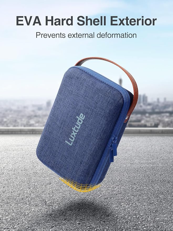 Luxtude Electronics Organizer Travel Case, Tech Organizers Travel Case, Hard Charger Organizers, Portable Cable Organizer, Travel Essentials for Charger/Mouse/Cash/Card/Pen, Tech Gifts