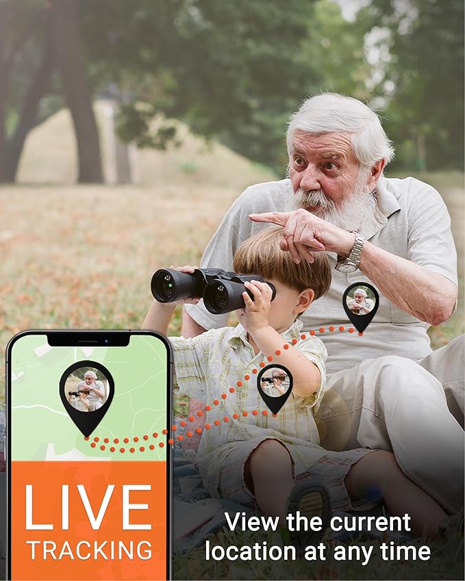 PAJ GPS - People Finder 4G - Mini GPS Tracker for Children and Elderly People - Up to 5 Days Battery Life - Small Tracking Device with Real-Time Location, Alarm Notifications - Suitable for Dementia