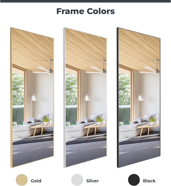 Unbreakable Glassless Mirror Ultra Light Shatterproof Wall Mounted Large Mirror for Dance Studio and Bedroom,0.04mm Nano Film, 30" x 40" Gold