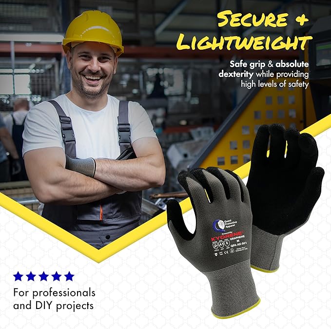 Quest Protective Apparel Cut Resistant Gloves - Puncture Resistant Cutting Gloves Work - Constructed with Graphene Technology