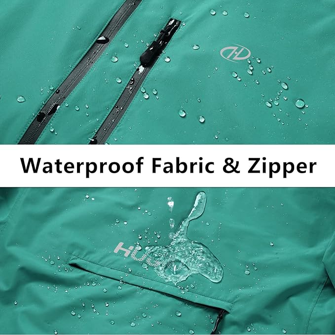 Men's Cycling Running Rain Jacket Lightweight Waterproof Biking Hiking Windbreaker Raincoat Reflective Packable