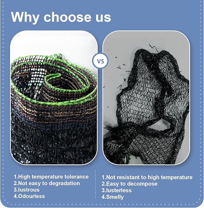 LOVE STORY 8x16FT 55% Black Shade Cloth Sun Shade Net UV Resistant Mesh Tarp Plant Cover Sunblock Net for Garden,Greenhouse,Vegetables,Flowers