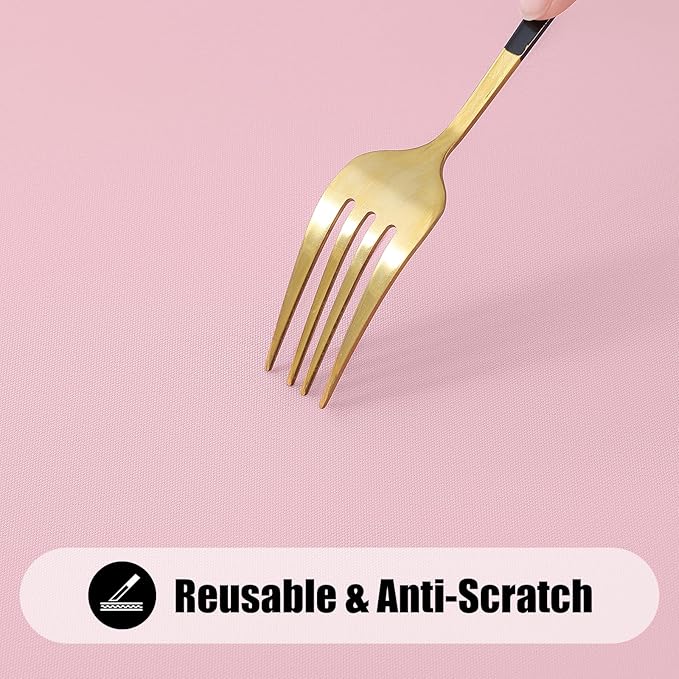 Smiry 2 Pack Rectangle Picnic Table Cloth, Waterproof Elastic Fitted Tablecloths, Washable Polyester Rectangular Patio Table Cover for Camping, Indoor and Outdoor (Pink, 30"x72")