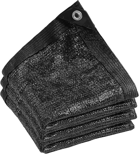 90% Black Shade Cloth, 20 x 20 FT Sun Shade Net with Grommets, Garden Sunblock Shade Cloth Shading for Greenhouse, Plant, Pergola, and Backyard Patio