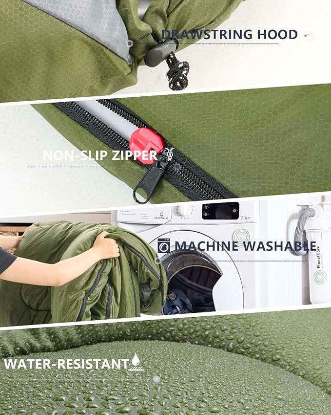 Sleeping Bags for Adults Backpacking Lightweight Waterproof- Cold Weather Sleeping Bag for Girls Boys Mens for Warm Camping Hiking Outdoor Travel Hunting with Compression Bags