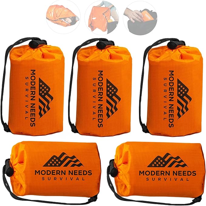 Emergency Sleeping Bag Survival – Thermal Blanket & Bivy Sack | Emergency Bivy & Survival Blanket | Outdoor Sleeping Bag & Hiking Sleeping Bag | Sleeping Bags for Adults