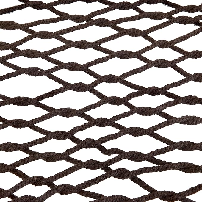Sunnydaze Cotton Rope Hammock for Outside - 450-Pound Capacity Indoor or Outdoor Hammock with Spreader Bars - Brown