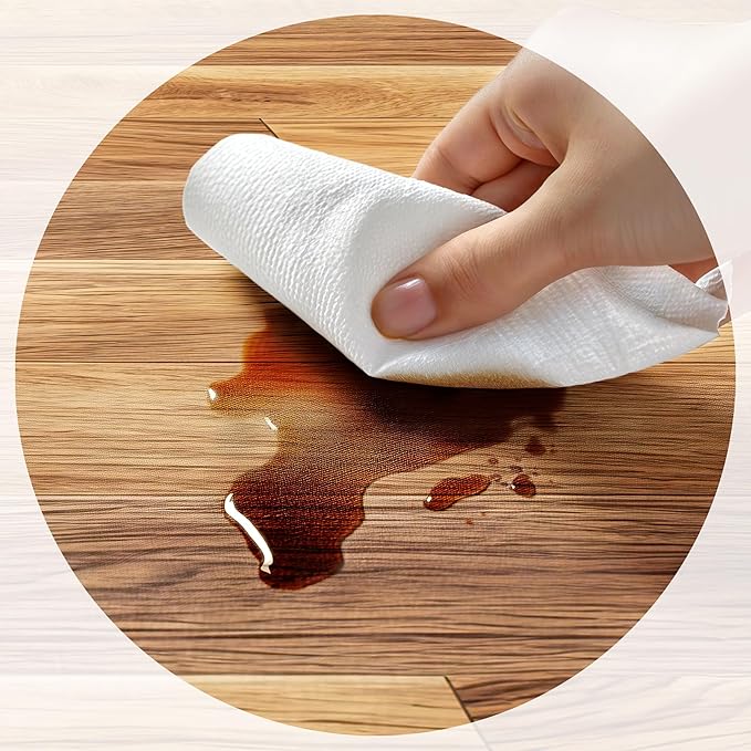 JAWO Picnic Table Covers with Bench Covers Wooden Pattern Camping Tablecloth 8FT for 8 Person Fitted Picnic Table Cover with Elastic Windproof Waterproof Fabric, Camping Accessories Patio & Outdoor