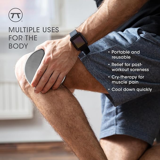 Outset Stainless Steel Round Ice Packs, Set of 2 Travel Ice Packs, 3.75" x 0.75"